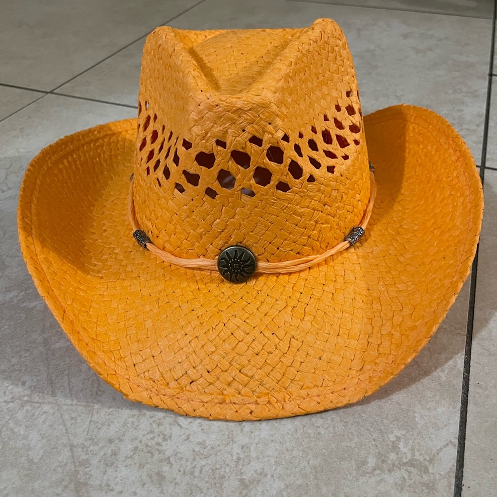 Western cowboy straw hat